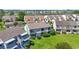 Aerial view showing the townhome community bordering the waterway and a golf course at 4049 Fairway Lakes Dr. # 4049, Myrtle Beach, SC 29577