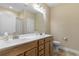 Bathroom with double vanity, ample counter space, and neutral color palette at 413 Goldenrod Circle # 2B, Little River, SC 29566