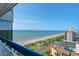 Beautiful aerial view of the beach and ocean from the balcony at 5511 N Ocean Blvd. # 1801, Myrtle Beach, SC 29577