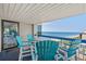 Charming balcony with outdoor seating and beautiful ocean views at 5511 N Ocean Blvd. # 1801, Myrtle Beach, SC 29577