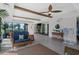 Bright lobby with comfortable seating, tile floors, palm trees, and elevator access to the condominiums at 5511 N Ocean Blvd. # 1801, Myrtle Beach, SC 29577