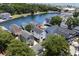 Beautiful aerial shot of waterfront homes near the beach, surrounded by trees and serene waters at 6001-Mh13A S Kings Hwy., Myrtle Beach, SC 29575
