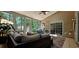Inviting sunroom with plenty of natural light, comfortable seating and a dining area with tranquil views at 6400 Longwood Dr., Murrells Inlet, SC 29576