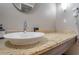 Stylish bathroom featuring a vessel sink and granite countertop at 6900 N Ocean Blvd. # 842, Myrtle Beach, SC 29577