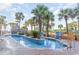 Community Lazy River with tropical landscaping, palm trees and beautiful views at 6900 N Ocean Blvd. # 842, Myrtle Beach, SC 29577