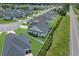 Aerial view of a single-Gathering home shows the backyard, and features a lawn, patio, and fenced perimeter at 752 Hobonny Loop, Longs, SC 29568