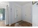 Inviting foyer with wood-look flooring and ample closet space for storage; easy access to outdoors at 81 Shadow Moss Pl. # 81, North Myrtle Beach, SC 29582