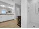 Stylish bathroom featuring a walk-in shower and double sink vanity at 932 Abernathy Place, Surfside Beach, SC 29575