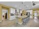 Spacious kitchen with a center island, pendant lighting, and stainless steel appliances at 932 Abernathy Place, Surfside Beach, SC 29575
