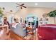 Comfortable living room with a view into the dining room and high ceilings at 1009 Maccoa Dr., Conway, SC 29526