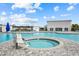 Community pool featuring a hot tub, pool-lift, and ample seating; great place to relax and enjoy the weather at 1016 Laurens Mill Dr., Myrtle Beach, SC 29579