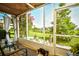 Relaxing screened porch features green plants, a ceiling, and a view of backyard at 1025 Plantation Dr. # 2413/2414, Little River, SC 29566