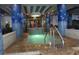 Indoor hot tub area, featuring tile accents and decorative statues at 1105 S Ocean Blvd. # 218, Myrtle Beach, SC 29577