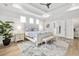 Serene main bedroom with tray ceilings, light hardwood floors, and elegant furnishings at 117 Black Water Dr., Murrells Inlet, SC 29576