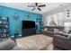 Comfortable living room featuring hardwood floors, stylish furnishings, and an inviting space for relaxation at 1301 Camlet Ln., Little River, SC 29566