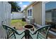 Private backyard with seating area, fire pit, and secure fencing, ideal for outdoor enjoyment and relaxation at 1311 Turkey Ridge Rd. # A, Surfside Beach, SC 29575
