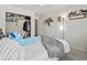 Bedroom with carpet and bed with closet and door leading to another room at 1311 Turkey Ridge Rd. # A, Surfside Beach, SC 29575