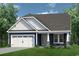 Charming single-Gathering home with a two-car garage, white trim and shutters, and a well-manicured lawn at 1534 Breakwater Dr., Little River, SC 29566