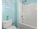 Bright bathroom with a shower-tub combination and modern fixtures at 276 Whipple Run Loop, Myrtle Beach, SC 29588