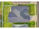 Aerial view of the home showcasing the roof, lawn, and adjacent properties at 347 Leste Rd., Myrtle Beach, SC 29588
