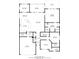 Detailed floor plan showcasing layout including living room, kitchen, bedrooms, bathrooms and a spacious garage at 347 Leste Rd., Myrtle Beach, SC 29588