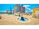 Rooftop pool with views of the ocean at 3500 N Ocean Blvd. # 701 702, North Myrtle Beach, SC 29582