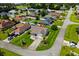 Overhead aerial view of the well-manicured property nestled in a charming neighborhood at 4162 Dupree Dr., Little River, SC 29566