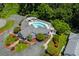 Aerial view of community pool and sun-deck, perfect for outdoor recreation and relaxation at 4162 Dupree Dr., Little River, SC 29566