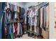 Organized closet with metal shelving provides ample storage for clothes and shoes at 4691 Mill Pond Rd., Murrells Inlet, SC 29576