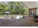 Back patio with in-ground pool and ample seating area at 4691 Mill Pond Rd., Murrells Inlet, SC 29576
