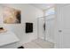 Bright bathroom featuring walk-in shower, single vanity with white countertop, and contemporary finishes at 534 Calhoun Falls Dr., Myrtle Beach, SC 29579