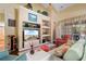 Cozy living room with a built-in entertainment center, comfortable seating, and a relaxing ambiance at 5712 Whistling Duck Dr., North Myrtle Beach, SC 29582