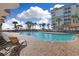 Enjoy this outdoor pool and lounge area with views of the ocean and poolside bar at 7200 N Ocean Blvd. # 459, Myrtle Beach, SC 29572