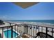 Breathtaking beach view from the condo balcony and pool at 912 N Waccamaw Dr. # 202, Garden City Beach, SC 29576