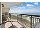Balcony showcasing a seating area with stunning views of the beach and ocean at 1003 S Ocean Blvd. # 802, North Myrtle Beach, SC 29582