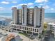 Stunning aerial view of a beachfront condo with parking and beautiful ocean views at 1003 S Ocean Blvd. # 802, North Myrtle Beach, SC 29582