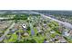 Beautiful aerial view of neighborhood with canals and landscaping at 1106 Bluffton Ct., Myrtle Beach, SC 29579