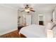 Bedroom featuring hardwood floors and access to a bathroom, offers convenience and style at 126 Cleland St., Georgetown, SC 29440