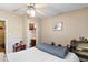 Bedroom with connected bathroom, featuring a warm and inviting atmosphere with a view to the bathroom at 1272 Park Hill Dr., Conway, SC 29526