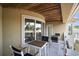 This covered balcony is perfect for outdoor seating and showcases beautiful water views at 1503 Cadiz Dr., Myrtle Beach, SC 29579