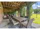 Relaxing back porch offers outdoor dining and entertaining with views of the surrounding landscape at 157 Pottery Landing Dr., Conway, SC 29526