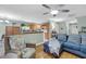 Living room showcases the open floor plan to the Kitchen at 158 Palisade Loop # 158, Pawleys Island, SC 29585