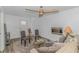 Comfortable living space with fireplace, stylish furniture and a ceiling fan at 175 Cypress Ln., Little River, SC 29566