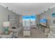 Living room with dining space, comfortable seating, and a view at 201 S Ocean Blvd. # 616, Myrtle Beach, SC 29577