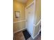 Neutral entrance with a clean white door and a small black welcome mat at 207 Double Eagle Dr. # E-1, Surfside Beach, SC 29575