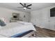 Cozy bedroom features wood floors, closet, and ample natural light at 241 Fannie B Rd., Conway, SC 29526