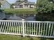 Fenced backyard with pond at 312 Trace Run, Myrtle Beach, SC 29588