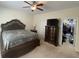 The main bedroom shows a bed, bureau, and a doorway that leads into a walk-in closet at 340 Barony Dr., Conway, SC 29526