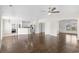 Spacious open-plan living and kitchen area with hardwood floors and modern appliances at 445 Mooreland Dr., Myrtle Beach, SC 29588
