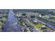 Stunning aerial view of waterfront homes with private docks and access to the waterway at 4518 N Plantation Dr. # G-5, Little River, SC 29566